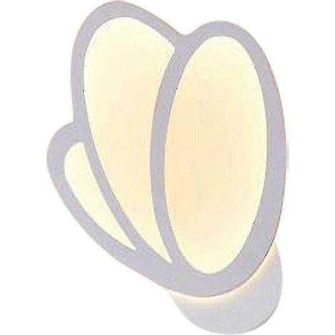 Lámpara de pared LED con forma de mariposa y flores para dormitorio, sala de estar, pasillo, luz decorativa T(8)