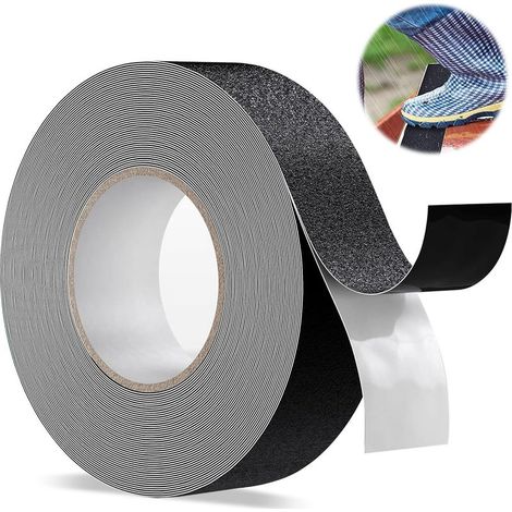 Selbstklebendes Antirutschband – PVC – Sandkornmuster – 2,5 cm x 10 m – Für Treppenstufen, Außen- und Innenböden (1/5)