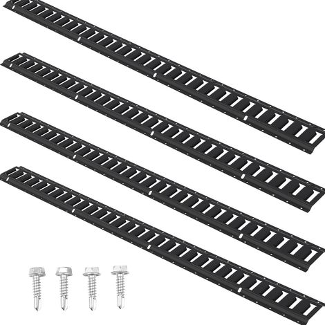 Mophorn E-Track Set, 5' Stahl-Schienen, 4er-Pack, belastbar bis 2000 lbs, langlebig mit Schrauben für Anhänger, Transporter, Garagen, Motorrad- und ATV-Halterungen