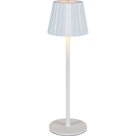 Lámpara de mesa LED V-TAC de 1,5 W, 115 x 370 mm, recargable por USB, táctil, CCT, 3 en 1, blanca