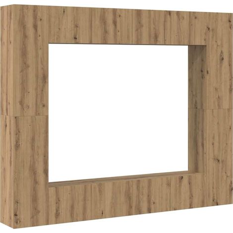 TV Cabinet with Storage with Door 8 pcs Brown 221 x 30 x 180 cm Wood vidaXL (1/5)
