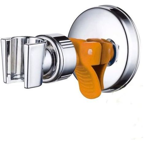 Support de Douche à Rotation 360°Ventouse Support,Support de Pomme de Douche Rréglable Amovible Mural de Douche Ventouse Support de Tête de Douche Réutilisable sans Perceuse étanche