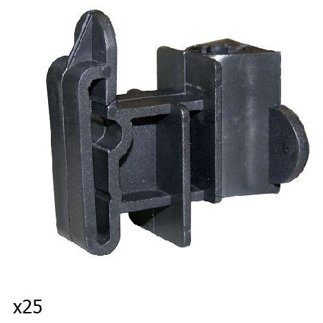 Inprovet Drahtisolator / Klebeband, 40 mm, Glasfaserpfosten ÐÑŸ 12 mm, Tasche 25 Isolatoren