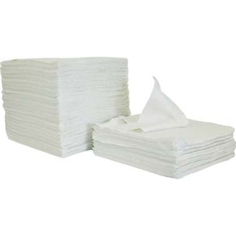 Chiffon de nettoyage blanc 2kg, 38 x 38 cm (Par 5)