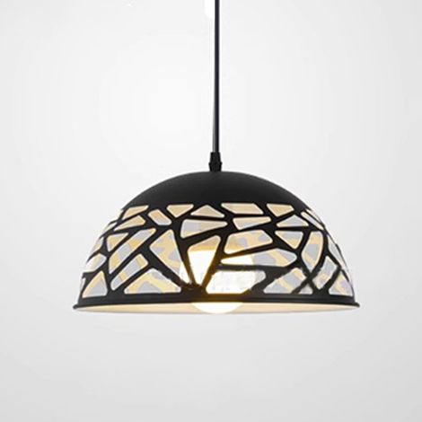Lustre LED E27 Rétro - Lumière Chaude, Fil Réglable 1.2m, Plafonnier en Fer Forgé pour Intérieur (Café, Chambre, Restaurant) (1/4)
