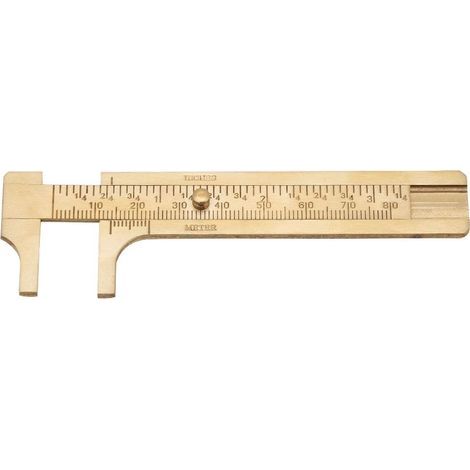 Calibro a corsoio in ottone – 80 mm – doppia scala mm/pollici – strumento di misurazione – Akozon (1/5)