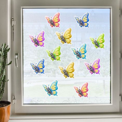 Decoración de ventana de doble cara con mariposas (1/3)