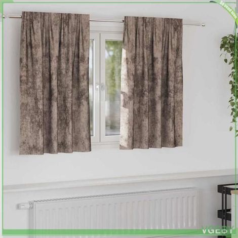 Rideaux en velours - FAFEISY - 4107703 - Cappuccino - 140 x 140 cm - Occultant (1/5)