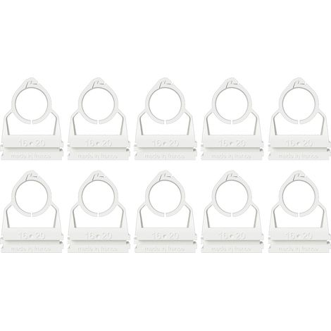 Sachet de 10 CLIPEA Blanc Ø16-20 mm - RAM (1/2)