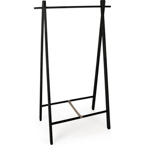 Perchero de pie en madera de abedul 91x50x151 Daiki YES - Negro