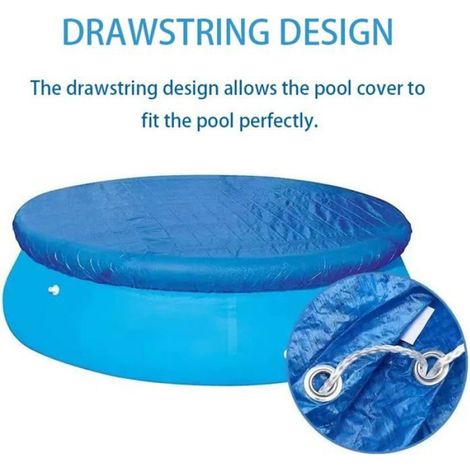 Bâche solaire ronde pour piscine gonflable – 183 cm (6 pieds) – protection pour piscine hors sol (1/4)