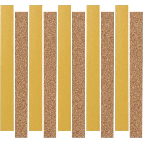 QORVA-Lot de 10 bandes autocollantes en liège pour chapeau - 200 x 20 x 2 mm - Ruban intérieur pour réduire la taille de chapeau - Réducteur de chapeau autocollant - Bande extérieure (1/5)