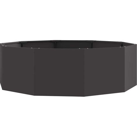 Planter Black 120 x 120 x 35 cm Steel vidaXL