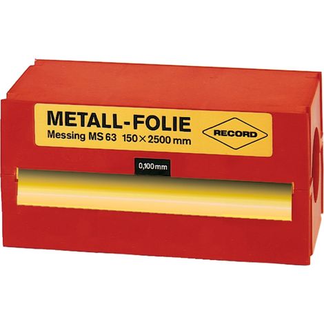 Metallfolie Stahl unlegiert 150x2500x075mm RECORD