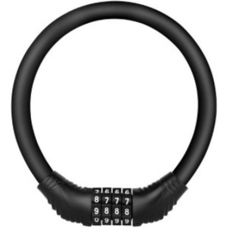 Antivol de vélo à combinaison, lot de 1 unité, noir, pour une sécurité sans clé sur les vélos et les scooters.-AquaForge (1/5)