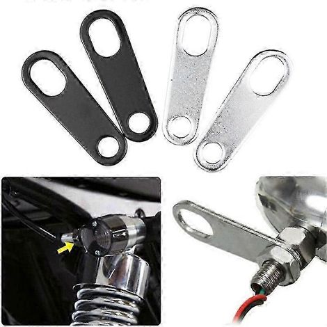 Exquisito juego de 2 soportes universales para luces intermitentes de motocicleta, abrazaderas de horquilla de 10 mm para Cafe Racer Dirt Pit Bike Edition 0620