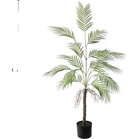 Palma artificiale, design realistico, facile da montare, 120 cm, verde. (1/2)