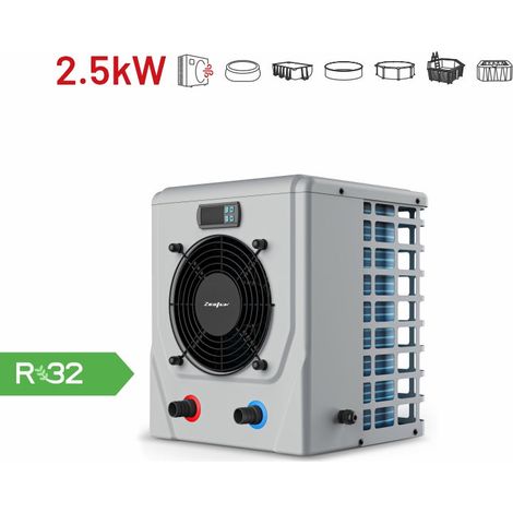 Mini-pompe à chaleur Zealux pour piscines hors-sol de 2,5 kW (10 à 20 m³)