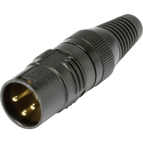 XLR mâle, droit Hicon HI-X3CM-G Nombre de pôles: 3 noir 1 pc(s) D10928 (1/2)