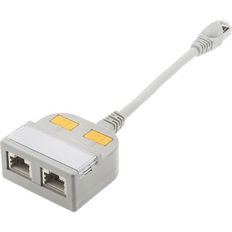 Adaptateur en T RJ45 cat. 5 RS PRO, 2 ports Blindé ( Prix pour 1 ) (1/2)