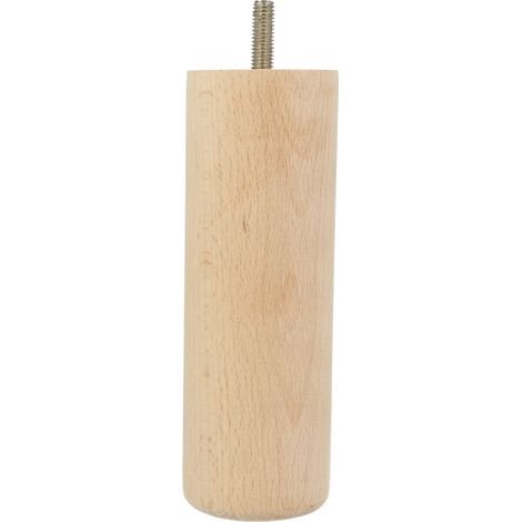 Rundes Möbelbein Ø 50mm Möbelfuß Vollholz Buchenholz Sofastempel Möbelstütze 250mm