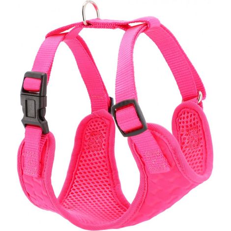 Druckfreies Hundegeschirr, verstellbar, atmungsaktiv, DINGO, rosa, Größe S