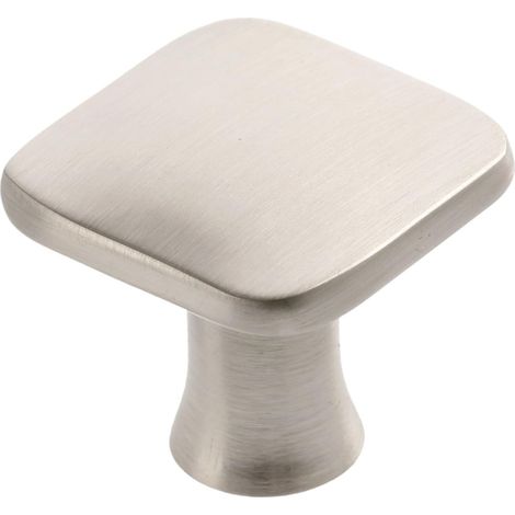 Bouton PIAZZA aspect acier inoxydable 30 x 30 mm Boutons de meuble avec vis Boutons d'armoire Boutons de cuisine Bouton de porte Poignée de tiroir Poignée de meuble Coquillage : galvanisé (1/5)