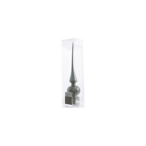 Árbol de Navidad de cristal verde eucalipto 26 cm