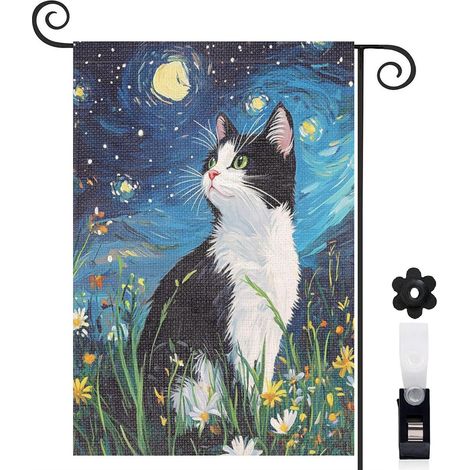 Drapeau de jardin décoration saisonnière toile résistante double face 30 x 45 cm pour porche et cour (1/5)