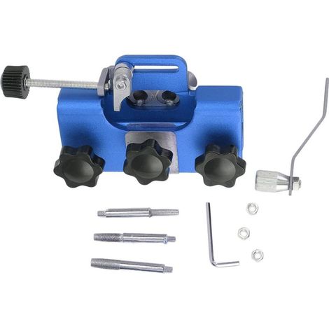 Affteur de trononneuse, gabarit d'afftage de chane à manivelle léger et Portable pour scies électriques bleu (1/5)