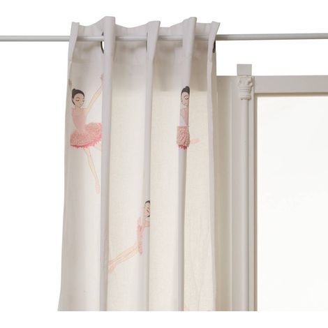 Tufy tenda 260x140cm bianco rosa stampa ballerina - Atmosphera créateur d'intérieur