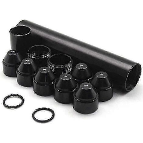 Kit de filtre à carburant en alliage d'aluminium de 15 cm (6 pouces) avec bouchons filetés 1/2-28 et 5/8-24 pour l'automobile et le bricolage