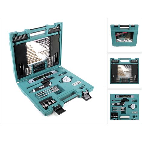 Makita Bohrer-Bit-Set 104-teilig, Metallbohrer, Holzbohrer, Steinbohrer