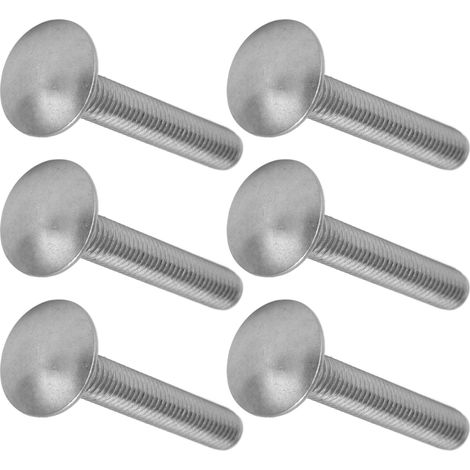 30 Stück M8x1,25 Schrauben, A2 Edelstahl, Vierkant-Grobgewinde, Schlossschrauben DIN603M8x50 (1/5)