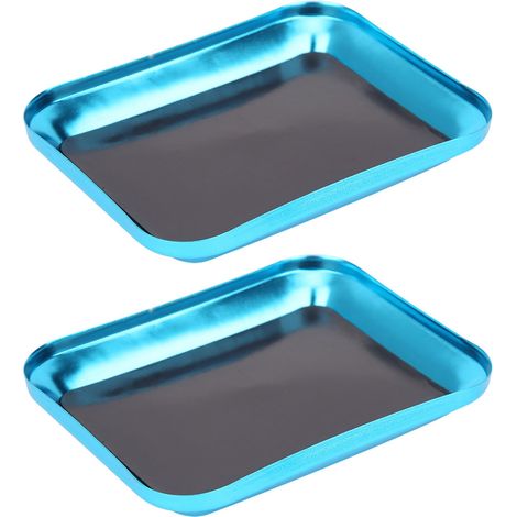 2 Pièces Plateau de Vis pour Réparation de Modèles RC 105x85mm, Outil de Maintenance et Accessoire Bleu (1/5)