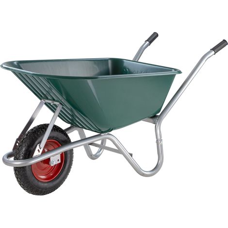 Schubkarre Schubkarren Bauschubkarre Gartenschubkarre 100L Kunststoffwanne (1/5)