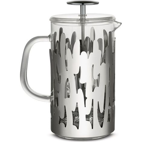 Alessi Barkoffee BM12/8 - Cafetera a Filtro-presión en Acero Inoxidable 18/10, Pulido