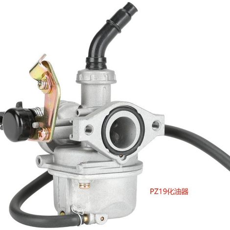 Carburateur PZ19 pour quad/moto, starter à câble, compatible avec les moteurs 90cc, 110cc et 125cc. (1/2)