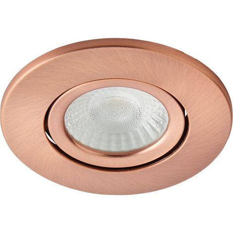 Litecraft Recessed Downlights Fire Rated Tiltable LED Spotlight - Antique Copper