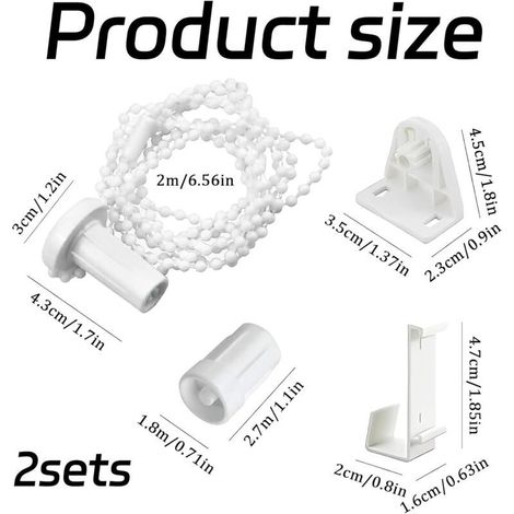 Lot De 2 Fixation pour Store Enrouleur, Ensemble De Accessoires pour Stores Enrouleurs(17 Mm/PVC/sans Percage),Store sans Percage,Mecanisme Store Enrouleur,pour Store Fenetre StoreEnrouleur Etc (1/5)