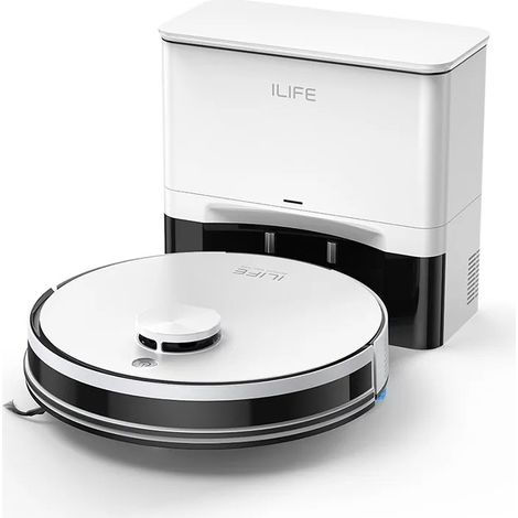 ILIFE A30 PRO, aspiration 5000 Pa, robot aspirateur et serpillière combinés, vidage automatique, capacité de 60 jours, application/télécommande, autonomie de 180 minutes (1/5)