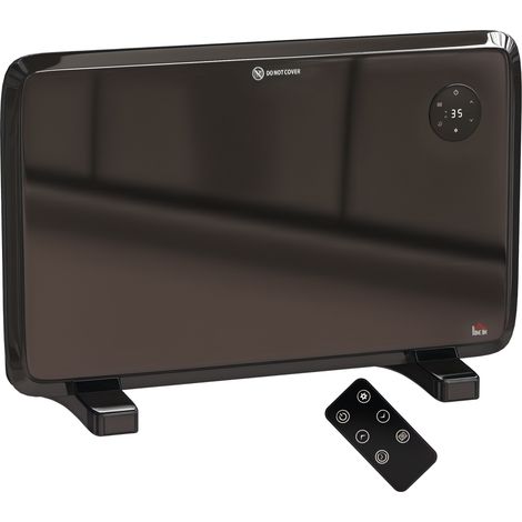 HOMCOM Electric Convector Heater, Quiet Space Heater w/ LED Display, Black (1/5)