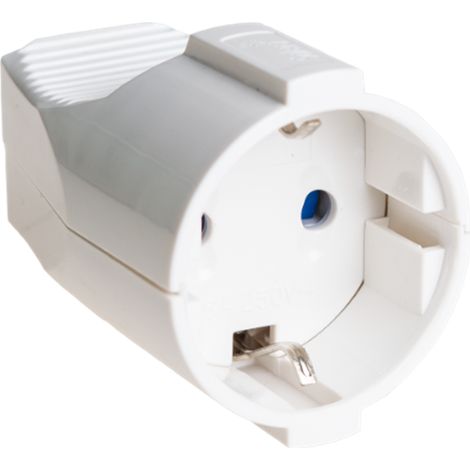 Base aérea móvil 2P+T sin halógenos (16A 250V) IP20 Ø4,3x7,2cm color blanco