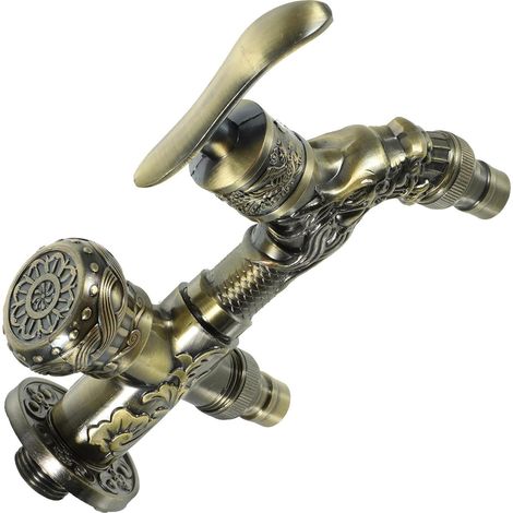 Robinet mural pour lave-linge, double sortie, pour buanderie (1/5)