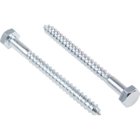 Vis tire-fond, 10mm x 120mm, en Acier ( Prix pour Sachet de 25 )