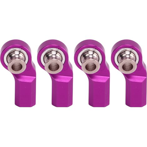 4 Pièces Têtes de Direction M3 en Alliage d'Aluminium pour Voiture RC 1/10, Axial SCX10, Violet (1/5)