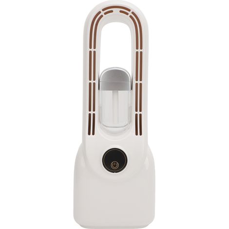 Ventilateur sans pales avec brumisateur intégré, 6 vitesses, silencieux, USB, avec lumières colorées, idéal pour la maison, la chambre ou le bureau. (1/5)