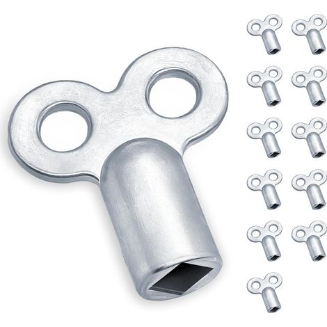 Lot de 12 clés de purge radiateur en métal, clés universelles en alliage de zinc pour chauffage central (1/5)
