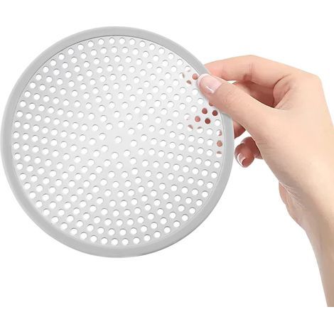 Crépine de siphon de sol ronde en acier inoxydable - Attrape-cheveux et filtre anti-obstruction (1/5)
