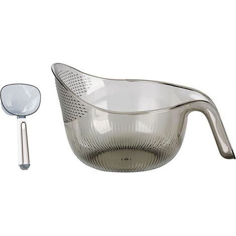 Passoire à riz, bol lavage riz et légumes, égouttoir multifonction pour fruits, panier filtrant pour haricots, lavabo de rinçage en plastique, set de 1 pièce (A) (1/5)